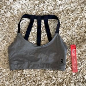 GOOD AMERICAN Shiny Triple Back Sports Bra Size 0